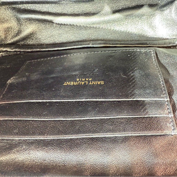 Yves Saint Laurent Black Croc-Embossed Crossbody Camera Bag Mini - Picture 8 of 10